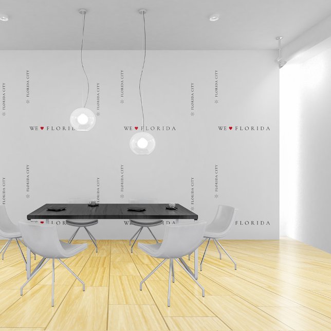 Minimalistische Staatsliefde: Wij ♡ Florida Peel & Behang (Minimalist State Love: We ♡ Florida Peel & Stick Wallpaper)