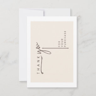 Minimalistische Stationery-klantenkaart Bedankkaart