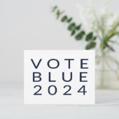 Minimalistische stemming Blue Kamala Harris 2024 Briefkaart (Staand voorkant)