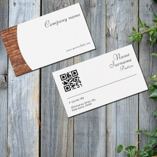 Minimalistische stenen fotografie QR Zakelijke kaa Visitekaartje