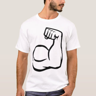 Minimalistische sterke arm lijn kunst T-shirt
