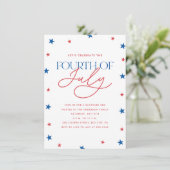 Minimalistische sterren 4 juli feest kaart (Staand voorkant)
