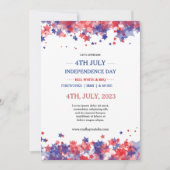 Minimalistische sterren rood en blauw 4th van juli kaart (Voorkant)