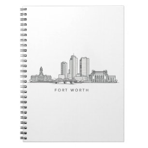 Minimalistische sterrenbeeld-lijn kunst van Fort W Notitieboek
