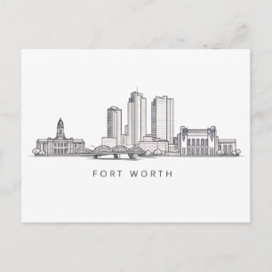 Minimalistische sterrenbeeld-lijnkunst van Fort Wo Briefkaart