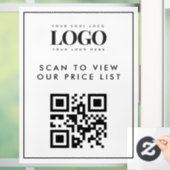 Minimalistische sticker met logo QR-code scan prij (Huis)