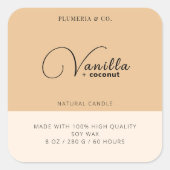 Minimalistische Sticker van productetiket (Voorkant)