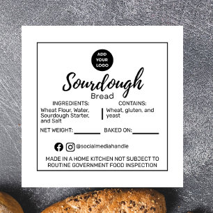 Minimalistische sticker voor surdeegbakkerij aller