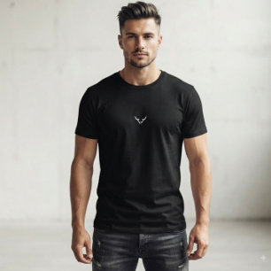 Minimalistische stier symbool T-shirt Moderne he