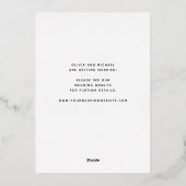 Minimalistische stijl | Eén foto save the date Folie Uitnodiging (Achterkant)