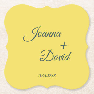 Minimalistische stijl Kalligrafie Font Wedding Kartonnen Onderzetters