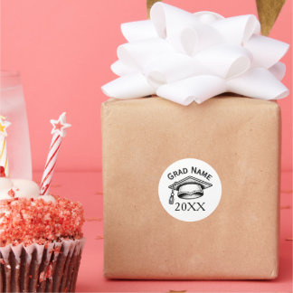 Minimalistische Stippelings Afstudeerklas 20XX Ronde Sticker