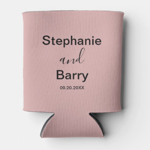 Minimalistische Stof Roze Aangepaste Trouw Blikjeskoeler