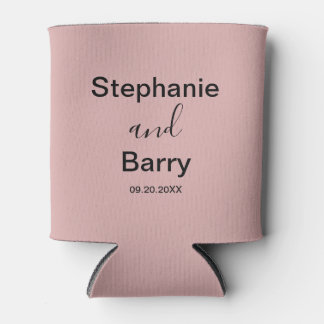 Minimalistische Stof Roze Aangepaste Trouw Blikjeskoeler