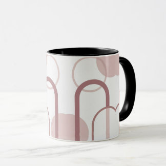Minimalistische Stof Roze Abstracte Boog Mok