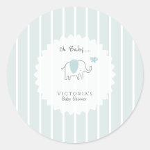 Minimalistische Stofblauwe Oh Baby Olifant Baby Sh