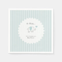 Minimalistische Stofblauwe Oh Baby Olifant Baby Sh