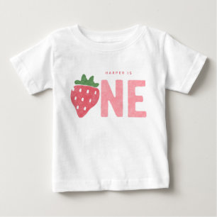 Minimalistische Strawberry Berry Eerste verjaardag