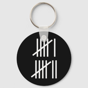 Minimalistische streepjestelling 67 Meme Slang 6 7 Sleutelhanger