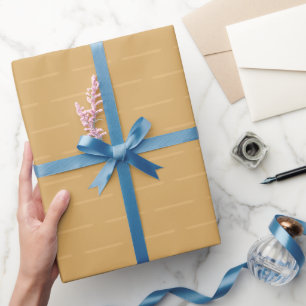 Minimalistische subtiele lijnen op Butterscotch Cadeaupapier