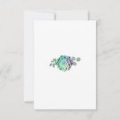 Minimalistische Succulenten Bruiloft RSVP Kaarten (Achterkant)