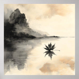 Minimalistische Sunset Autumn Quiet Herfst Poster