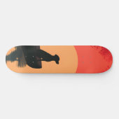 Minimalistische Sunset Black Labrador Dog Skateboard (Horizontaal)
