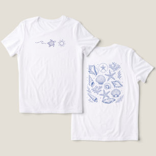 Minimalistische T-shirt voor oceaanliefhebbers