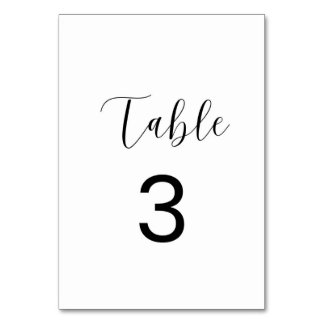 Minimalistische Tafel Nummer 3 Kaart