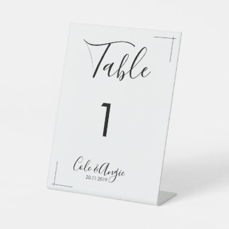 Minimalistische Tafelnummers - Crossed Borders Reclamebord Met Voetstuk