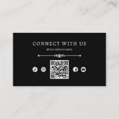 Minimalistische Tattoo artiest Social Media QR Cod Visitekaartje (Achterkant)