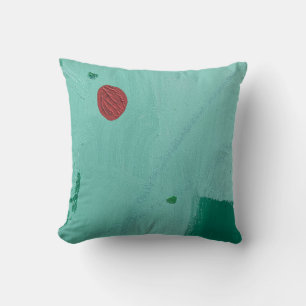 Minimalistische Teal Abstracte Kunst Kussen