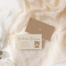 Minimalistische Teddy Bear Baby shower Books voor