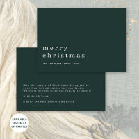 Minimalistische tekst Groen Wit Vrolijk Kerstfeest