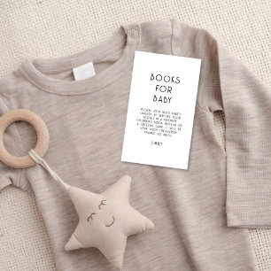 Minimalistische Tekst Zwart Wit Boeken voor Baby s Informatiekaartje