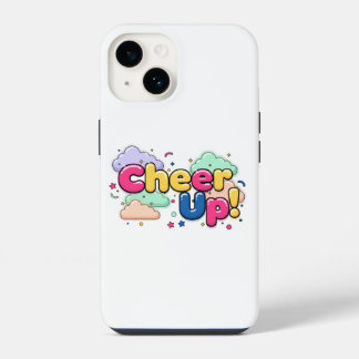 Minimalistische telefoonhoes met Cheer Up iPhone 14 Hoesje