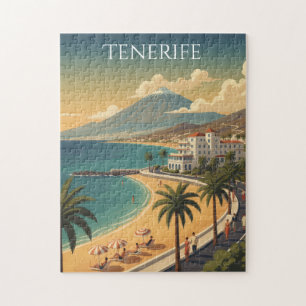 Minimalistische Tenerife Canarische Eilanden Vinta Legpuzzel