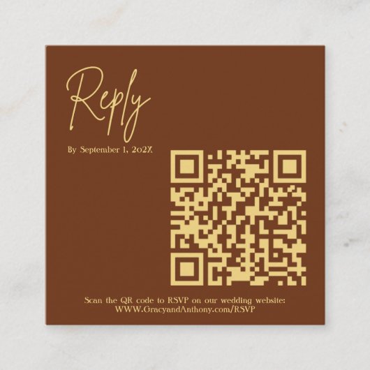 Minimalistische Terracotta Bohemian Save the Date Informatiekaartje (Voorkant)