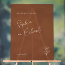 Minimalistische Terracotta Boho Botanicals bruilof