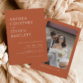 Minimalistische Terracotta Fall Wedding Kaart