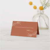 Minimalistische Terracotta tak blad bruiloft (Voorkant)