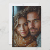 Minimalistische Terracotta Trouwringen Monogram Fo Kaart (Achterkant)