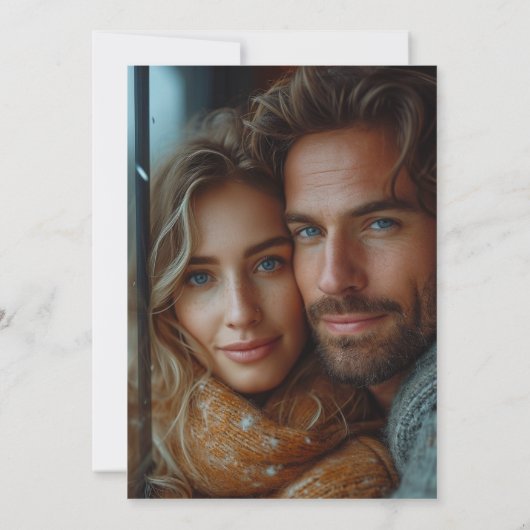 Minimalistische Terracotta Trouwringen Monogram Fo Kaart (Achterkant)