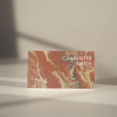 Minimalistische Terracotta Waterverf Bruin QR Code Visitekaartje