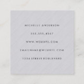 Minimalistische textuur vierkante visitekaartje (Achterkant)