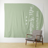 minimalistische The Future Mrs Bridal Shower Boog Wandkleed (In Situ (horizontaal))