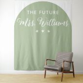 minimalistische The Future Mrs Bridal Shower Boog Wandkleed (In situ)