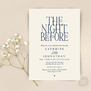 Minimalistische "The Night Before" repetitiediner Kaart