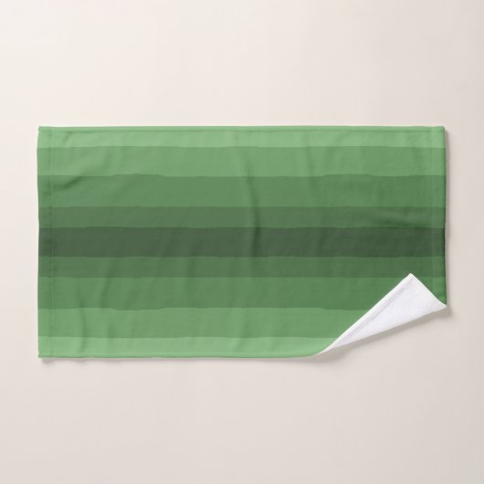 Minimalistische tinten van groene verloopstrepen bad handdoek (Handdoek)