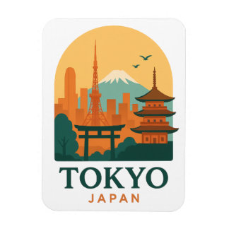 Minimalistische Tokyo Japan Reis Souvenir Magneet